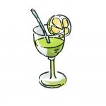 Illustratie glas limonade