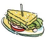 Illustratie sandwich